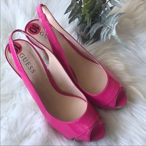 GUESS PINK PATENT HEELS-NWT SZ 10
